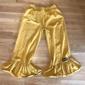 Matilda Jane women’s Beaufort Big Ruffle pants - mustard yellow